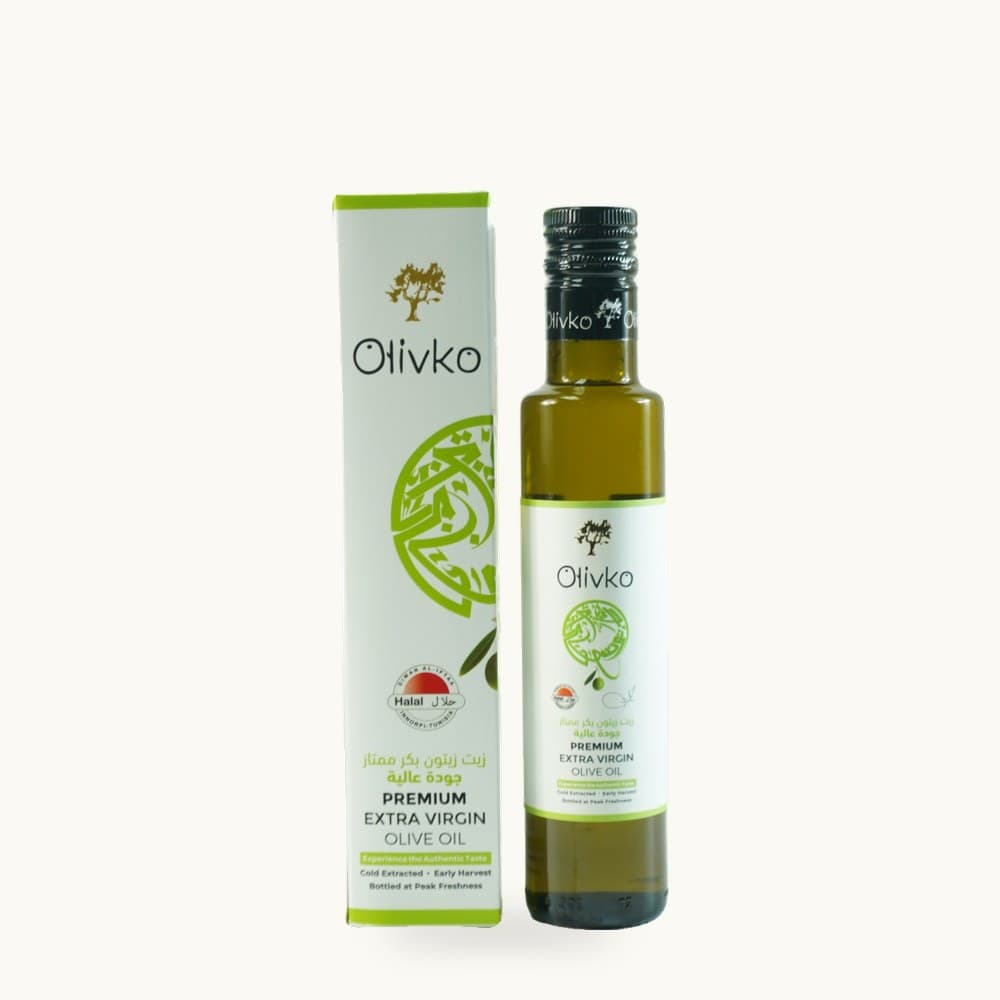 Bottle of Olivko Premium Extra Virgin Olive Oil 250ml from Tunisia